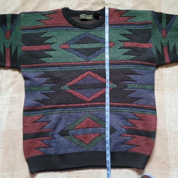 Vintage 80's Knit Patterned Sweater - Picture 9 of 10